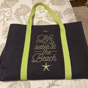 Spartina 449 Navy Blue and Green Tote